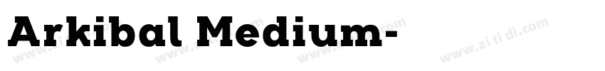Arkibal Medium字体转换